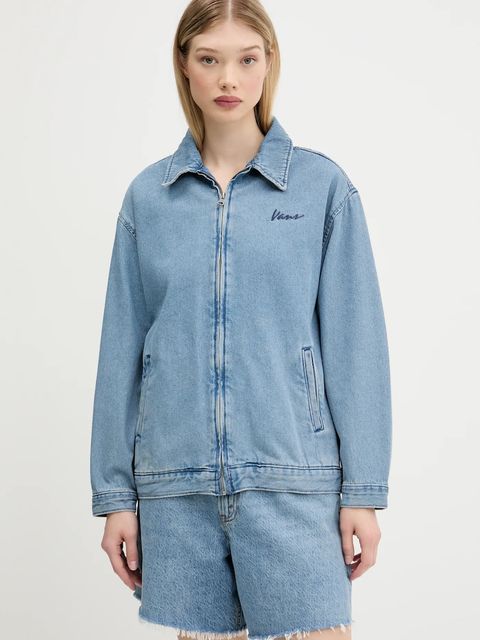 Vans kurtka jeansowa kolor niebieski przejściowa VN000MARCDX1