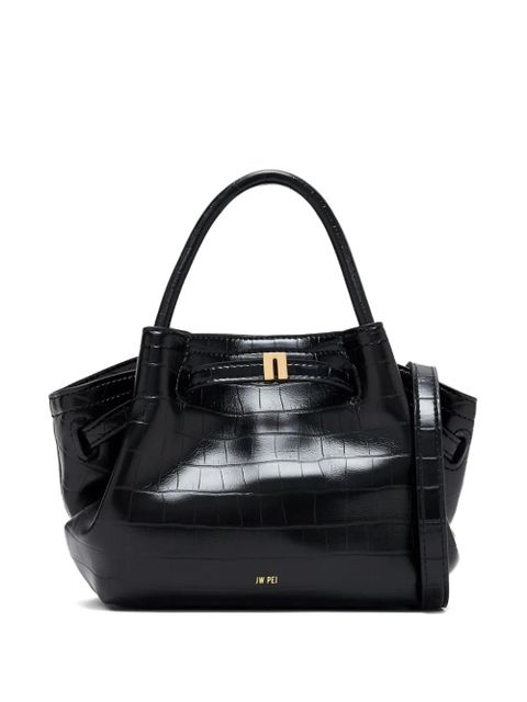 JW Pei Hana croc-effect mini tote bag - Black - zdjęcie produktu nr 1