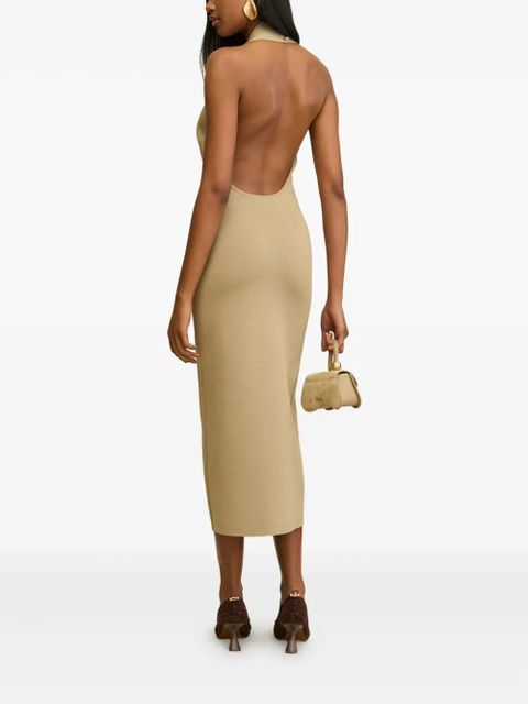 Cult Gaia Caia halterneck midi dress - Neutrals