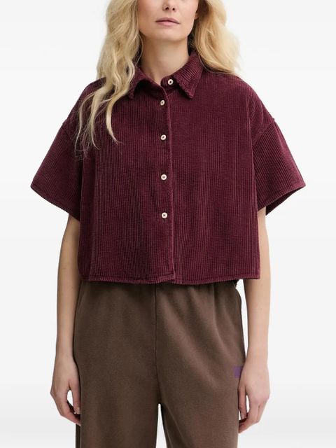 American Vintage Padow corduroy cropped shirt - Purple - zdjęcie produktu nr 1