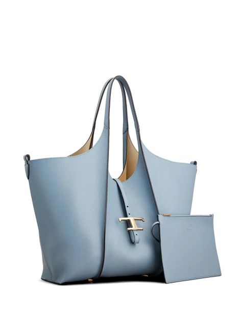 Tod's logo-plaque leather tote bag - Blue - zdjęcie produktu nr 2