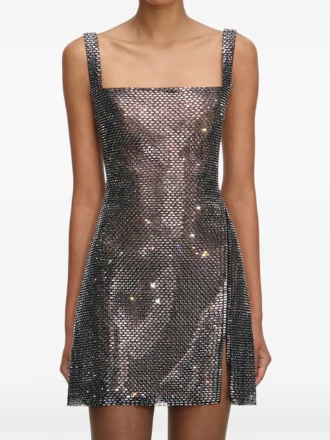 Self-Portrait rhinestone-embellishment mini dress - Black - zdjęcie produktu nr 1
