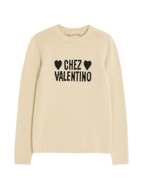 Valentino Garavani heart-embellished sweater - Neutrals - zdjęcie produktu nr 1