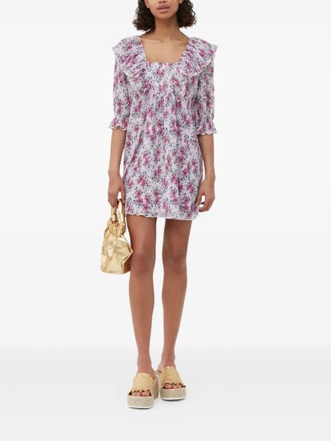 GANNI pleated ruffled dress - White - zdjęcie produktu nr 2