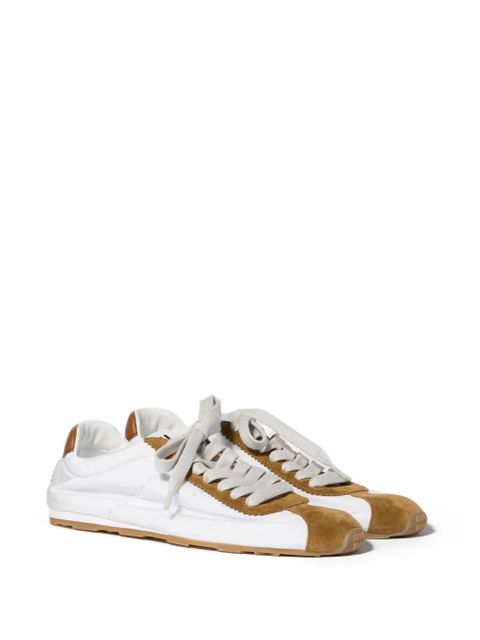 Miu Miu Plume technical fabric and suede sneakers - White - zdjęcie produktu nr 2
