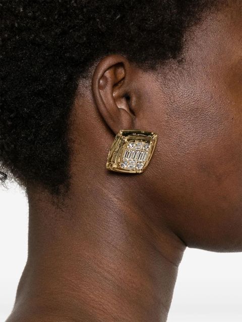 Amina Muaddi Jeanne earrings - White