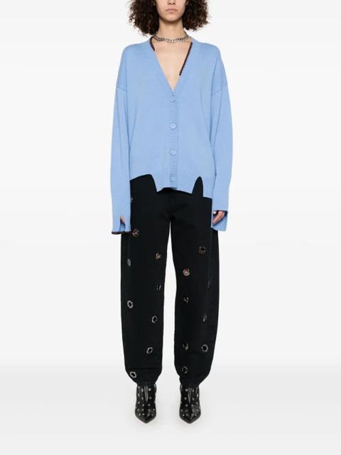 Off-White cut-out cardigan - Blue - zdjęcie produktu nr 2
