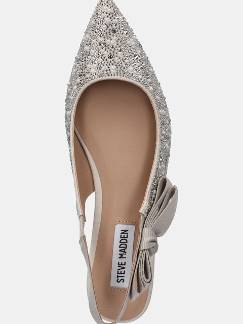 Steve Madden baleriny Olyvia-P kolor srebrny z odkrytą piętą 11004876