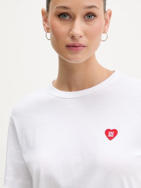 HUGO t-shirt bawełniany Damacia_6