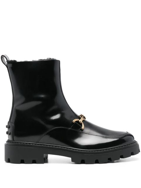 Tod's logo-plaque ankle boots - Black - zdjęcie produktu nr 1