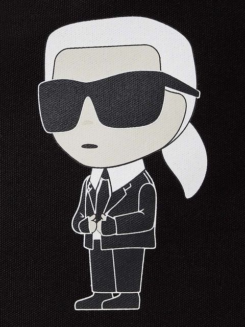 Karl Lagerfeld torebka bawełniana kolor czarny