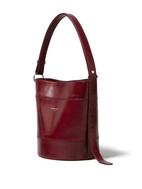 Claudie Pierlot Solveig leather bucket bag - Red