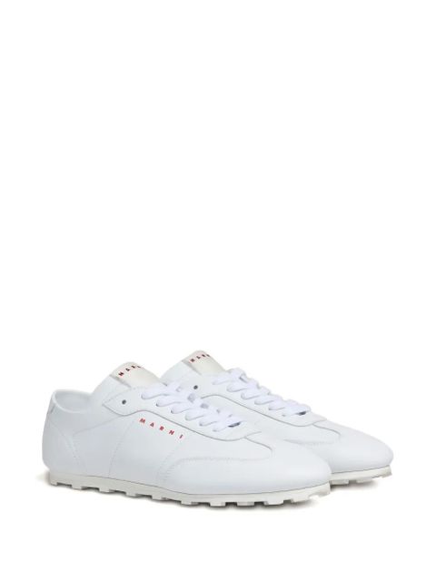 Marni leather lace-up sneakers - White - zdjęcie produktu nr 2