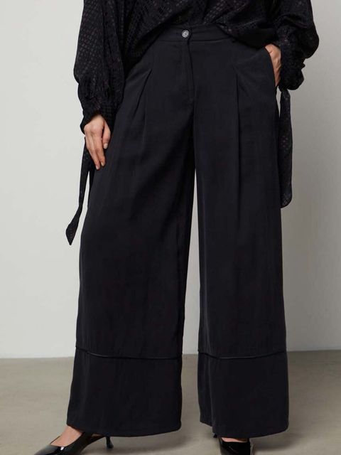 Answear.LAB spodnie damskie kolor czarny szerokie high waist