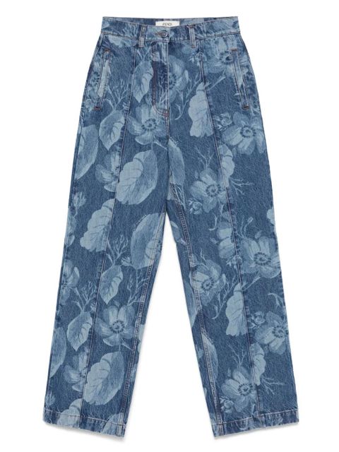 FENDI Sea Garden-print jeans - Blue - zdjęcie produktu nr 1