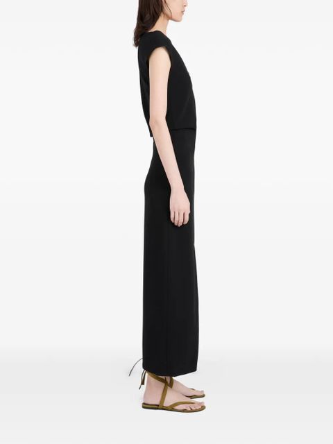 Proenza Schouler Damea matte crepe midi dress - Black
