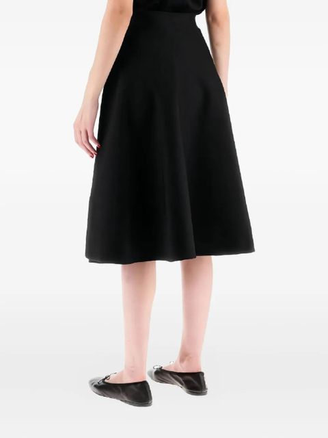The Row pleated midi skirt - Black