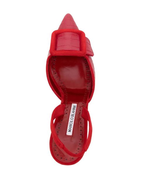 Manolo Blahnik 70mm Mayslibi slingback pumps - Red