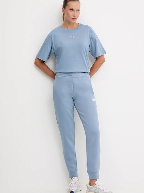 Puma spodnie dresowe kolor niebieski gładkie 682449 - zdjęcie produktu nr 2