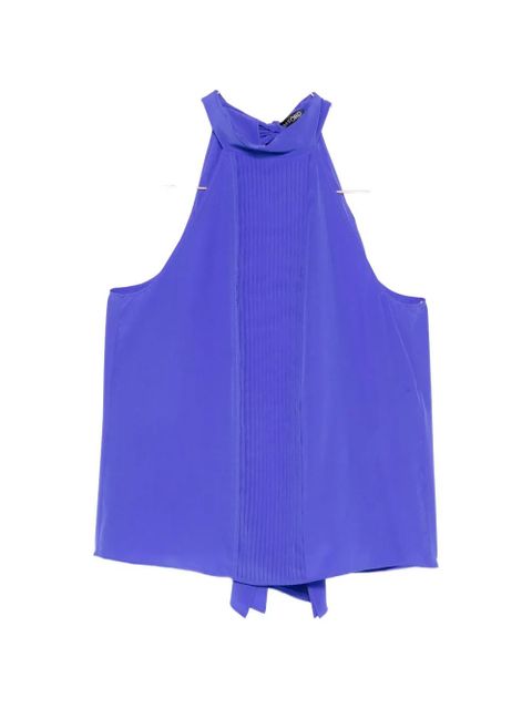 TOM FORD pleated tie neck top - Purple - zdjęcie produktu nr 1