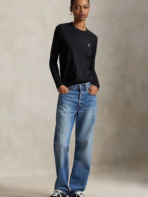 Polo Ralph Lauren longsleeve bawełniany kolor czarny 211898699