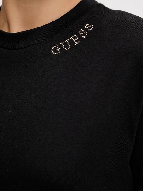 Guess t-shirt bawełniany CLELIA damski kolor czarny V5BI12 K8FQ4 - zdjęcie produktu nr 2