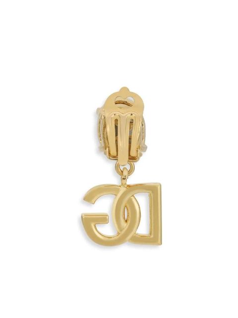 Dolce & Gabbana DG-logo rhinestone-embellished earrings - Gold