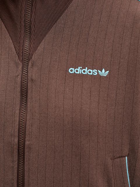 adidas Originals bluza Tailored Tt damska kolor brązowy z aplikacją JX5311
