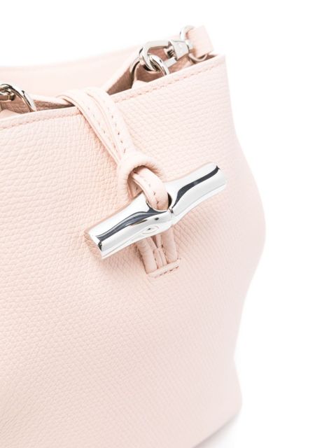 Longchamp mini Le Roseau bucket bag - Pink