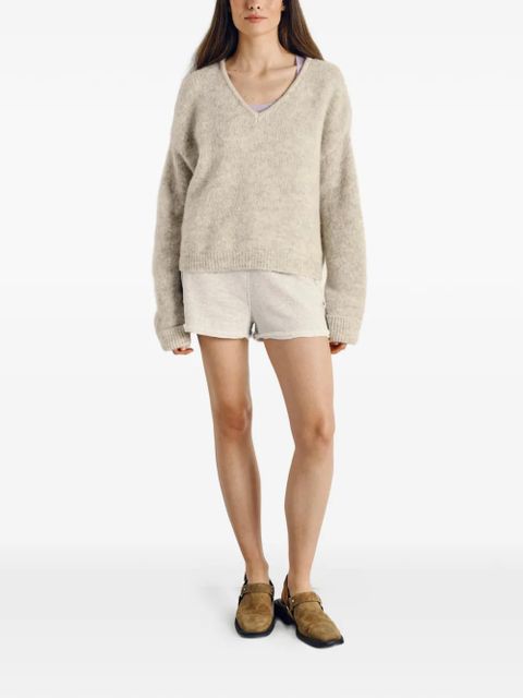 American Vintage V-neck knitted sweater - Neutrals - zdjęcie produktu nr 2