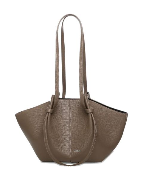 Yuzefi large Mochi pebble-grain knot leather shoulder bag - Brown - zdjęcie produktu nr 1