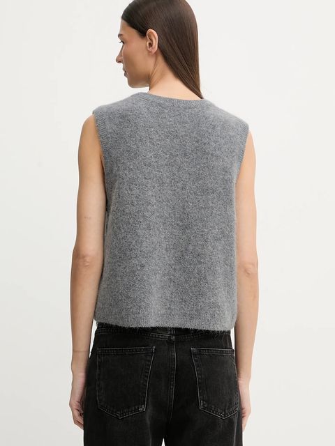 Marc O'Polo kamizelka z dodatkiem wełny damski kolor szary lekki 5000007825