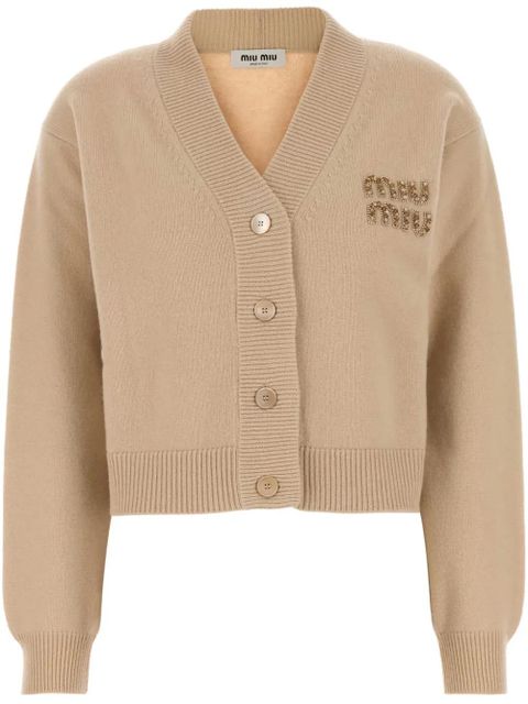 Miu Miu cashmere cardigan - Neutrals - zdjęcie produktu nr 1