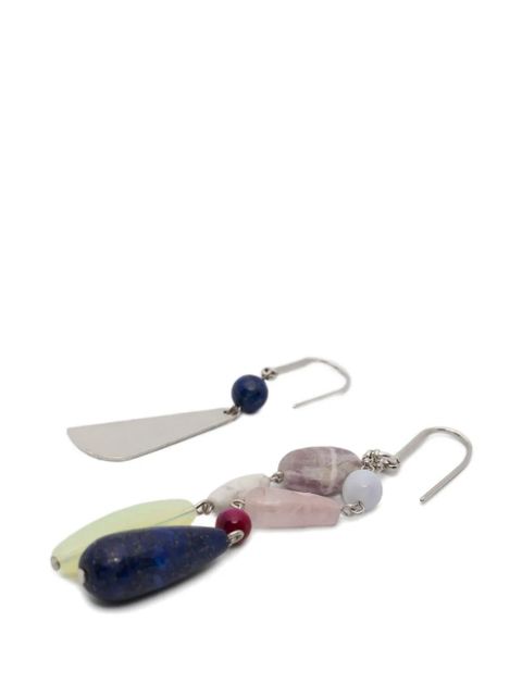 ISABEL MARANT Mahi beaded drop earrings - Silver