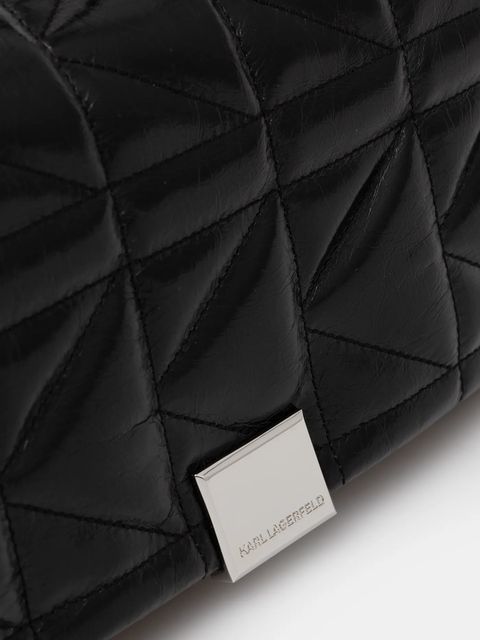 Karl Lagerfeld torebka skórzana kolor czarny A1W30394