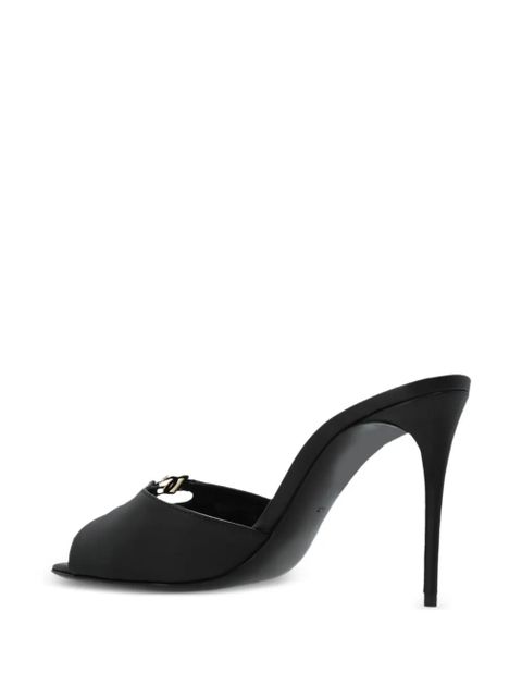 Dolce & Gabbana cutout logo mules - Black
