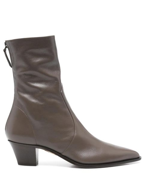 Aquazzura 60mm Brunswick pointed-toe boots - Brown - zdjęcie produktu nr 1