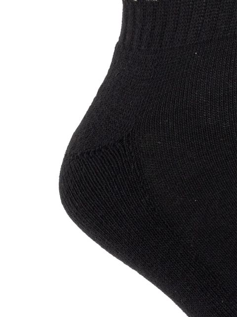The Attico logo-detail crew socks - Black