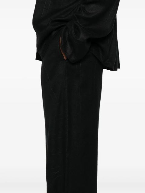 TOTEME monogram flannel trousers - Black - zdjęcie produktu nr 2