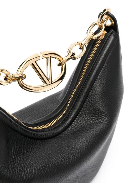 Valentino Garavani small VLogo leather bag - Black