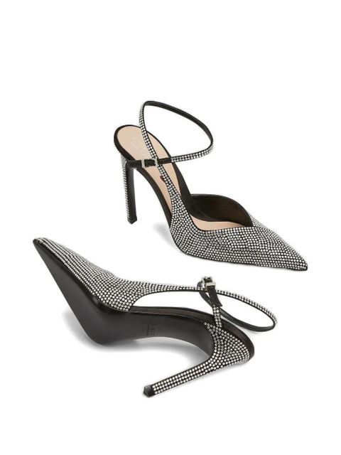 Gucci 105mm crystal-embellished slingback pumps - Black