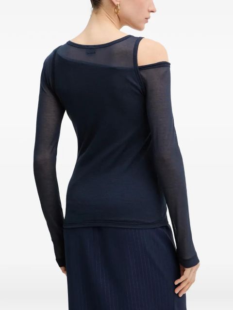 PINKO semi-sheer tank top - Blue