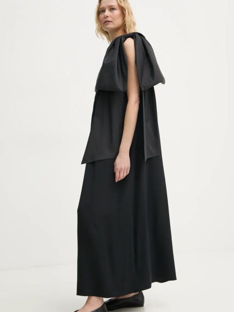 The Sleeper sukienka kolor czarny maxi prosta HC2402VMD