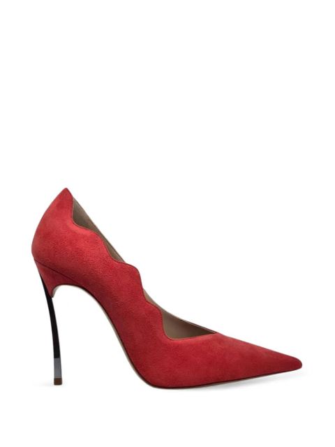 Casadei scalloped stiletto pumps - Red