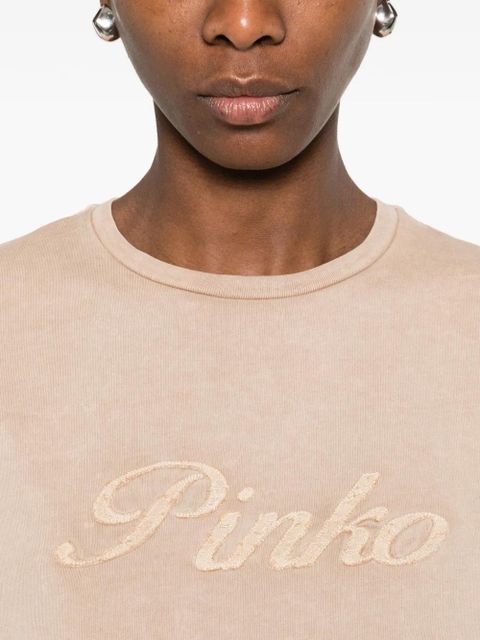 PINKO logo T-shirt - Neutrals