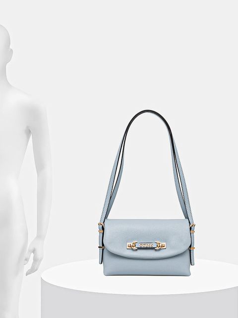 Guess torebka LEFIA kolor niebieski HWBG96 44190