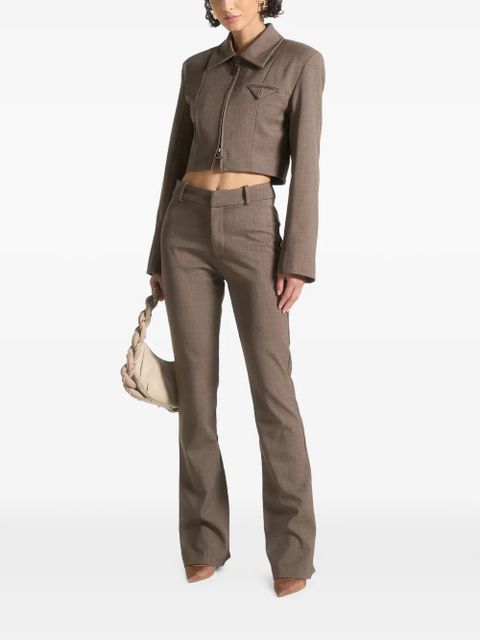 Manière De Voir wide-shoulder zip jacket - Brown - zdjęcie produktu nr 2