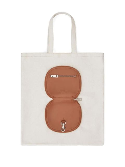 Tod's detachable-pouch tote bag - White