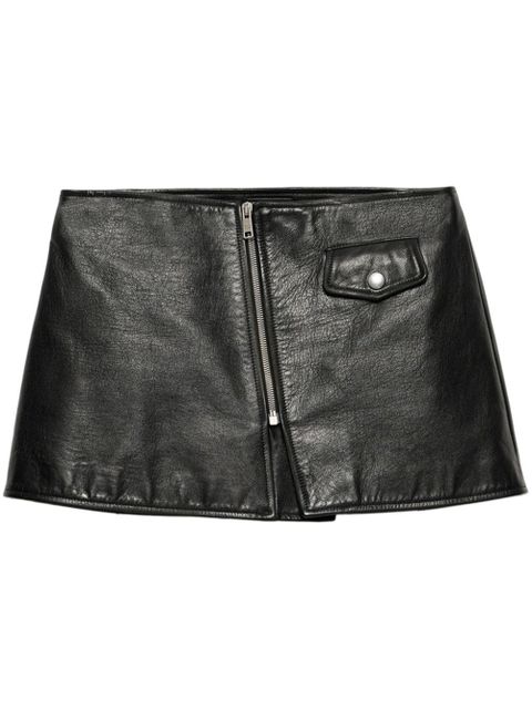 Prada leather mini skirt - Black - zdjęcie produktu nr 1