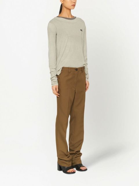 Miu Miu mid-rise straight-leg trousers - Green